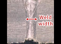 Weld width